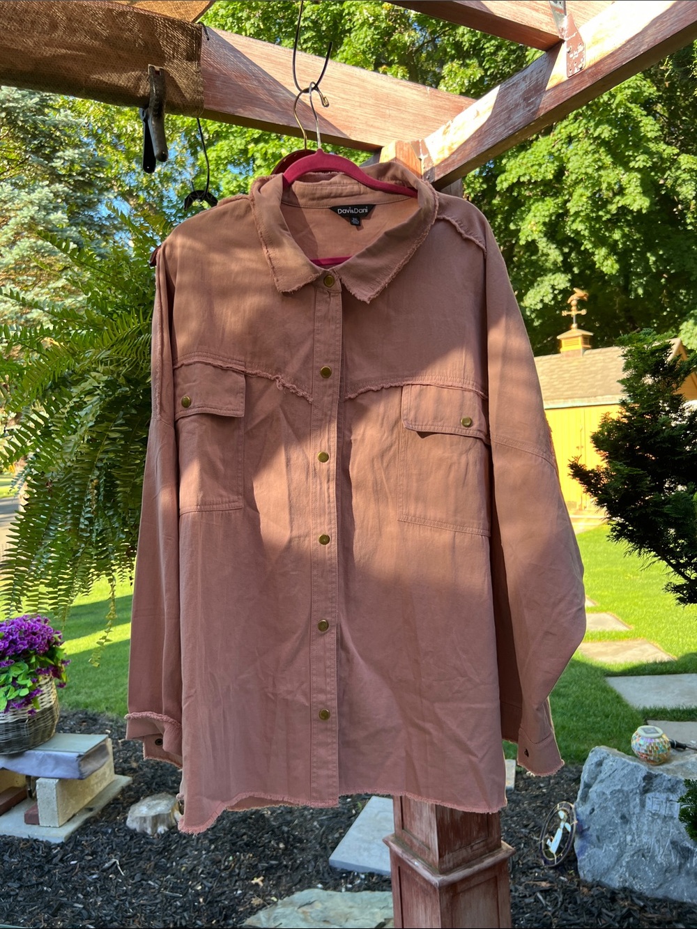 Mauve Utility Shacket - Women's Jackets & Coats